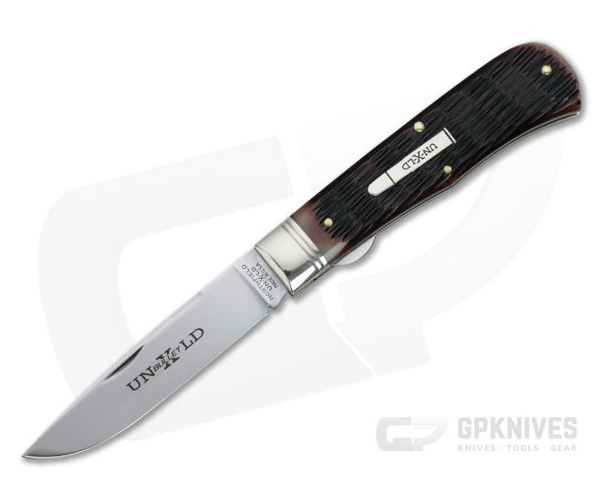 Northfield UN-X-LD #23 Bullet Trapper Single Blade Liner Lock Redtail Jigged Bone 235120L - GEC-235120L-RJB