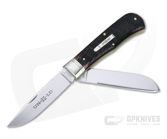 Northfield UN-X-LD #23 Bullet Pioneer Trapper Two-Blade Redtail Jigged Bone 235220 - GEC-235220-RJB