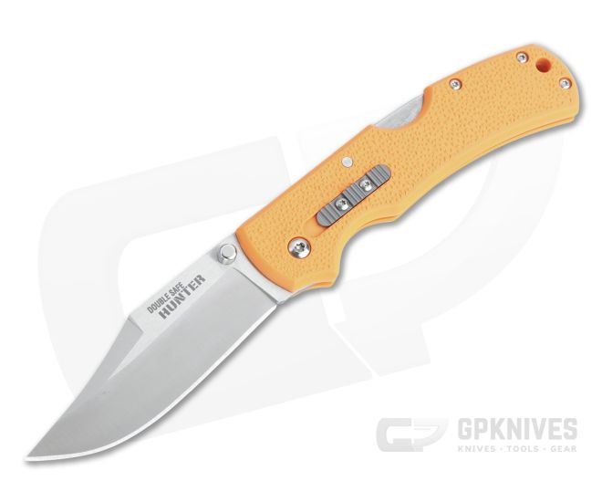Cold Steel Double Safe Hunter Stainless Clip Point Orange GFN Back Lock Folder 23JB - CS-23JB