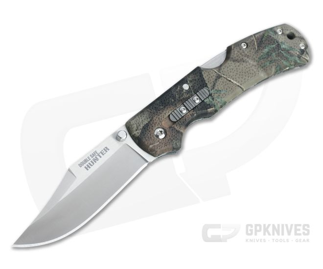 Cold Steel Double Safe Hunter Stainless Clip Point Camo GFN Back Lock Folder 23JE - CS-23JE