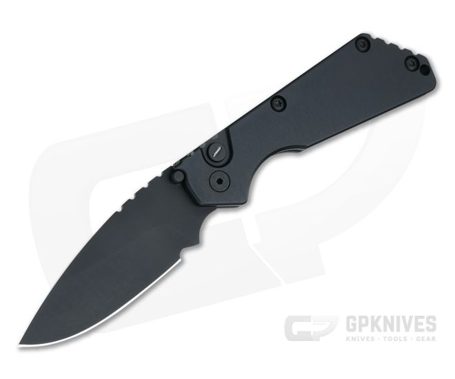 Protech Strider SnG Operator Series Sterile All Black + Tritium Push Button Automatic Knife 2403-OP - PT-2403-OPERATOR