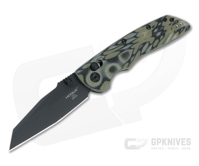 Hogue Deka Wharncliffe Black Cerakote 20CV Green G-Mascus - HO-24268