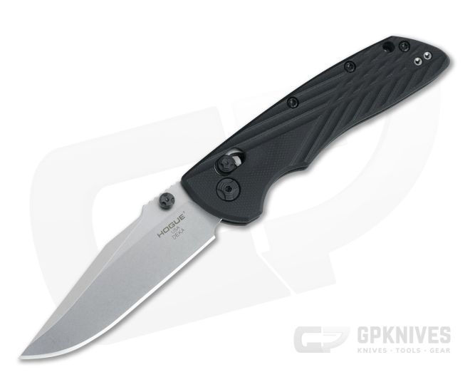 Hogue Deka Gen 2 Clip Point Stonewashed 20CV Black G10 24279 - HO-24279