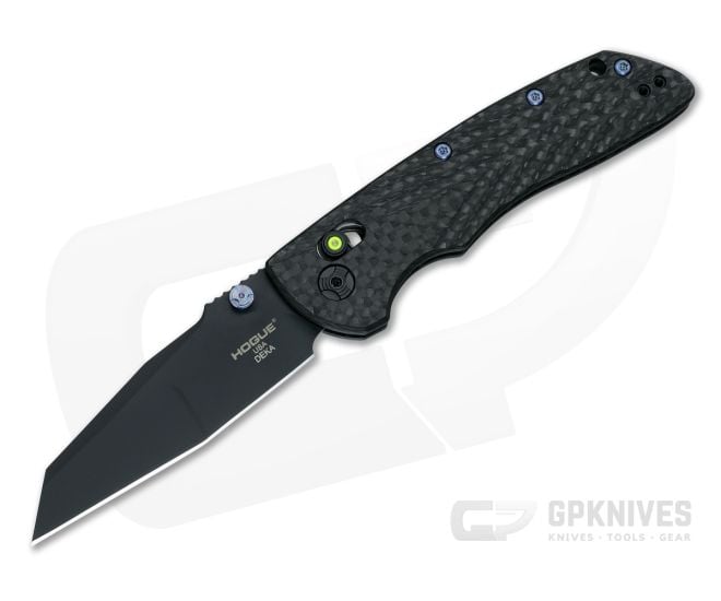 Hogue Deka Collector Series Black 20CV Wharncliffe Carbon Fiber Tritium ABLE Lock Folder 24298-LIM - HO-24298-LIM