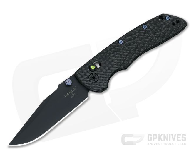 Hogue Deka Black 20CV Clip Point Carbon Fiber - HO-24299-LIM