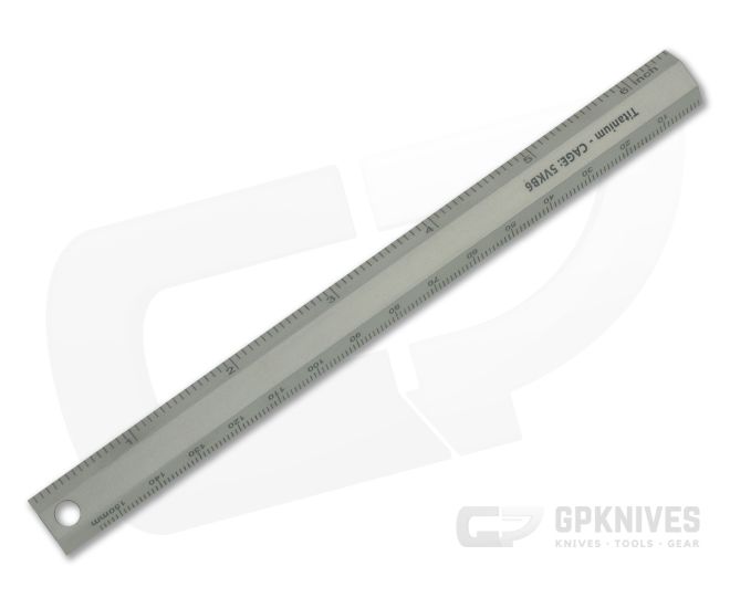 Maratac Machined Titanium 6" Ruler with Decimal Chart - MAR-243