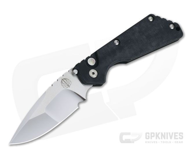 Protech Strider SnG Compound Ground Mirror Polished Blade Black Canvas Micarta Automatic Knife 2440-MIRROR - PT-2440-MIRROR