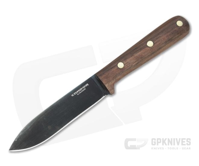 Condor Tool & Knife Kephart Black 1075 Walnut Fixed Blade Knife CTK247-4.5HC - CTK-247-4.5HC