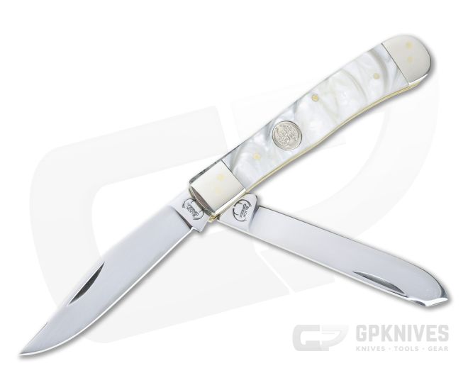 Buck Creek Trapper Cracked Ice Celluloid Slip Joint 254CI - BC-254CI
