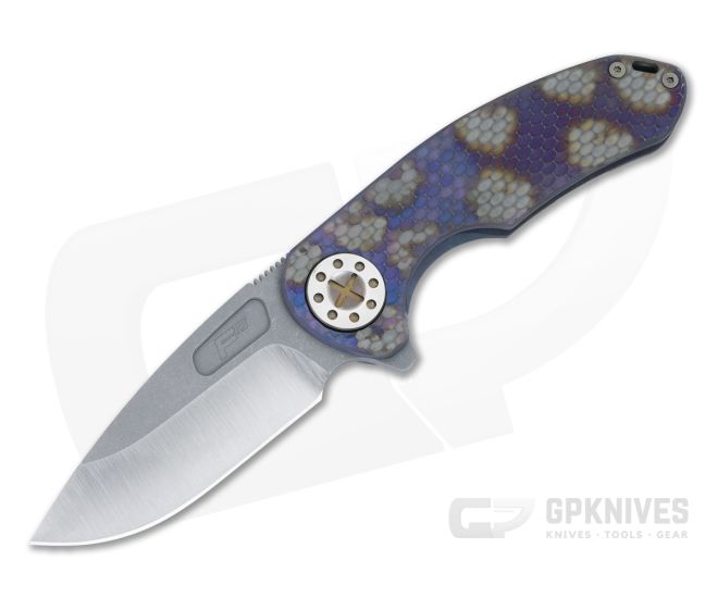 Curtiss Knives F3 Medium Torch Pattern SPM-Milled Titanium Two-Tone MagnaCut Slicer Flipper CK-26 - CK-26