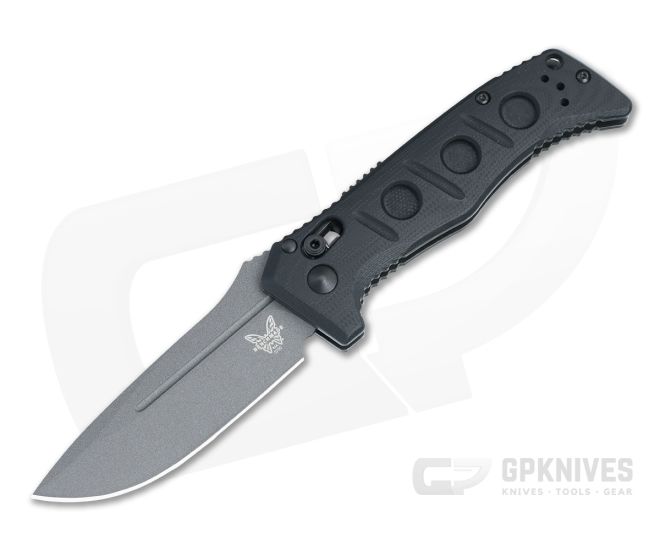 Benchmade 2730GY-1 Mini Auto Adamas Black G10 CruWear Folder - BM-2730GY-1