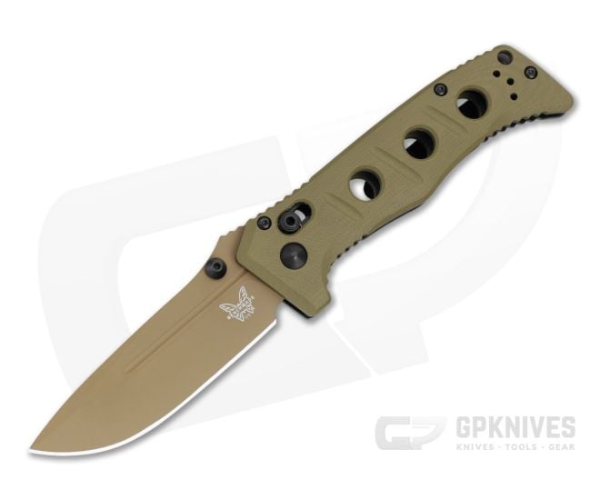 Benchmade 273FE-05 Mini Adamas Shane Sibert OD Green G10 MagnaCut Flat Earth Folding Knife (3.25" Blade) - BM-273FE-05