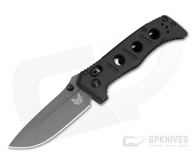 Benchmade 273GY-04 Mini Adamas Shane Sibert Black G10 MagnaCut Tungsten Gray Folding Knife (3.25" Blade) - BM-273GY-04