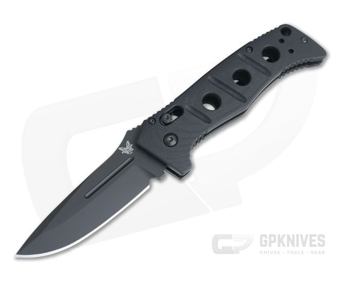 Benchmade 2750BK Auto Adamas Black Plain Edge Folder - BM-2750BK