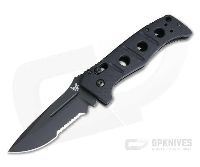 Benchmade 2750SBK Auto Adamas Black Serrated D2 Automatic Tactical Folding Knife - BM-2750SBK