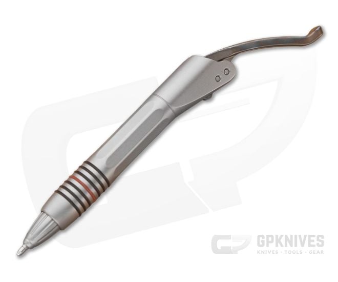 Microtech Siphon II Stainless Steel Ink Pen Torched Titanium Lever - CU-2770