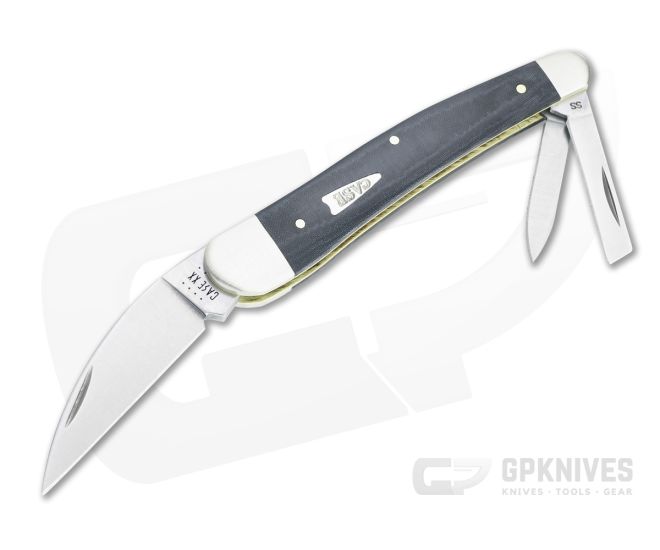 Case Seahorse Whittler Smooth Black Micarta Slip Joint 27733 - CA-27733