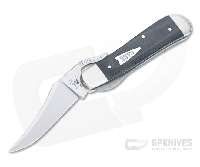 Case Russlock Smooth Black Micarta Liner Lock Folder 27734 - CA-27734