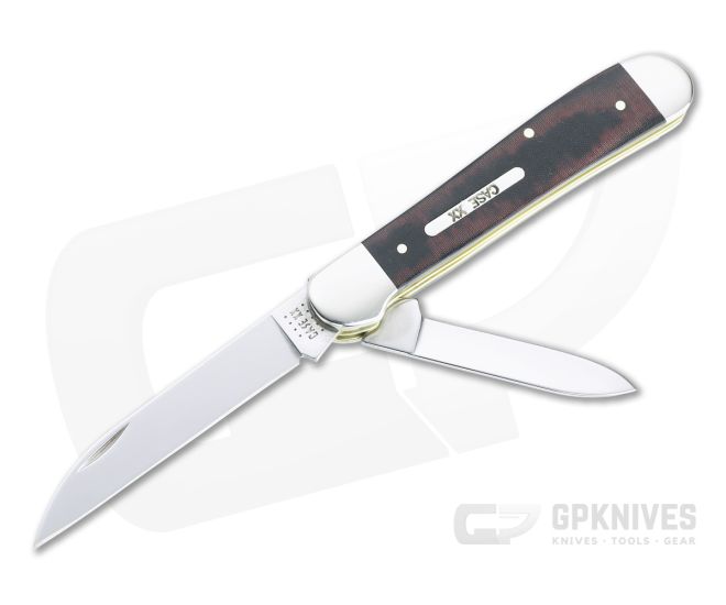Case Copperhead Smooth Black and Red Micarta Slip Joint 27851 - CA-27851