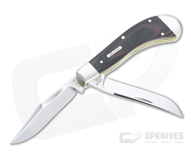 Case Saddlehorn Smooth Black and Red Micarta Slip Joint 27856 - CA-27856
