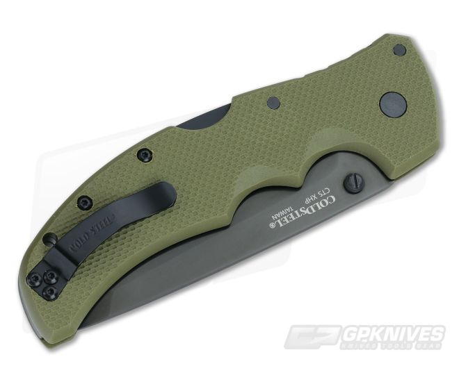 Cold Steel OD Green Recon 1 Tanto Point Black Blade CTS-XHP 27TLTVG