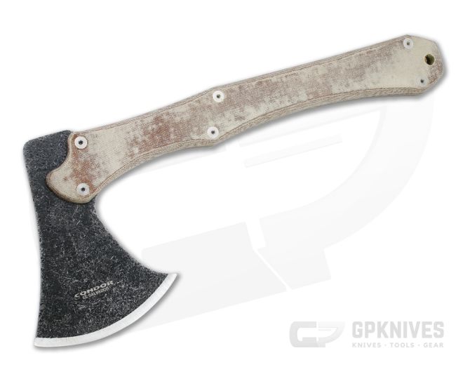 Condor Tool & Knife Mountain Pass Axe 1075 Natural Micarta Hatchet CTK2836-4.25HC - CTK-2836-4.25HC