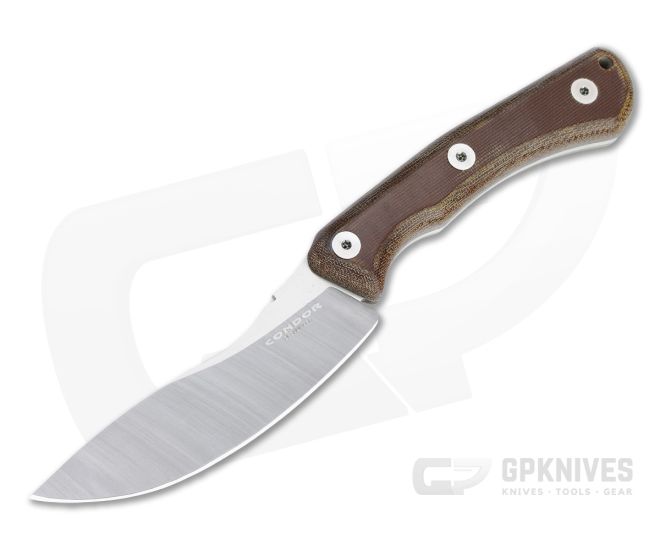 Condor Tool & Knife Sport X.E.R.O. Stinger Knife 14C28N Natural Micarta Fixed Blade CTK2845-4.3SK - CTK-2845-4.3SK