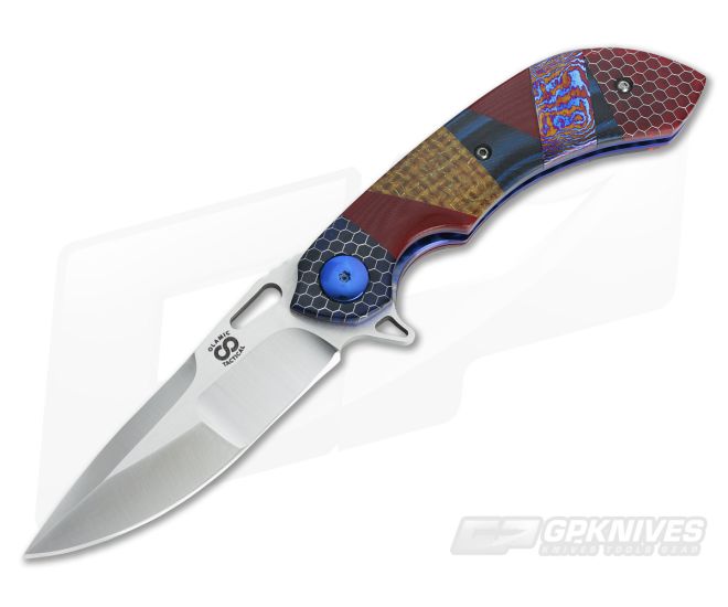 Olamic Cutlery Wayfarer Compact Patchwork Red/Blue One Off - CU-2881