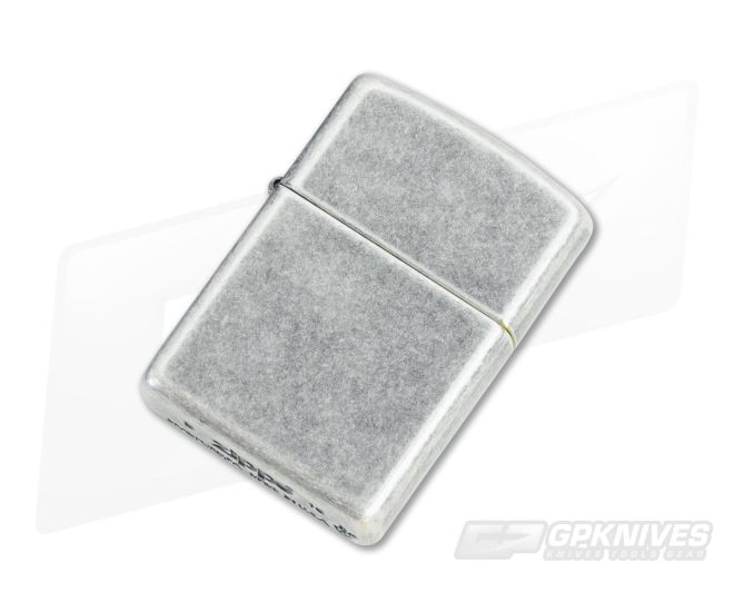 Zippo Windproof Lighter Antiqued Finish Silver Armor Case - ZI-28973