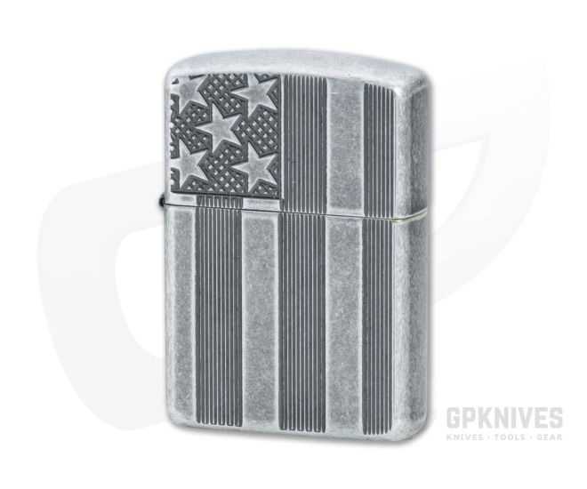 Zippo Windproof Lighter Armor Case US Flag Design 28974 - ZI-28974