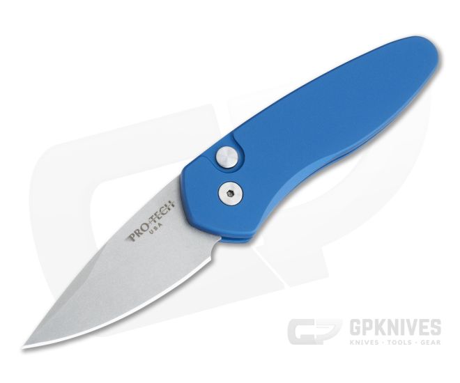 Protech Sprint Stonewashed S35VN Blue California Legal Automatic 2905-BLUE - PT-2905-BLUE
