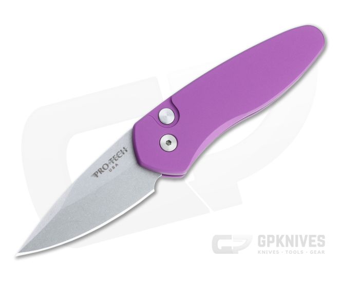 Protech Sprint Stonewashed S35VN Purple California Legal Automatic 2905-PURPLE - PT-2905-PURPLE