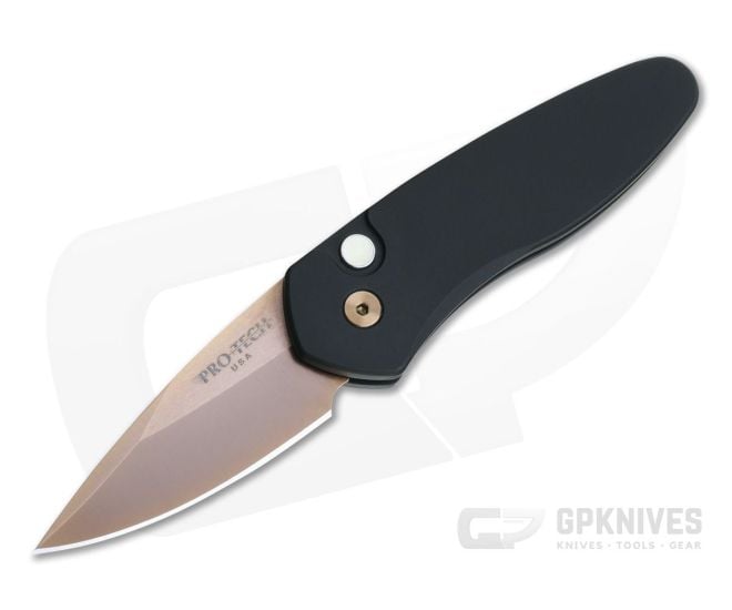 Protech Knives Sprint Black Rose Gold S35VN MOP Button California Legal Automatic 2907-RG - PT-2907-RG