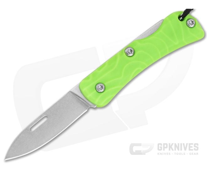 Maratac Snap Pea Precision Neon Green FRN 4034SS Lockback Keychain Folding Knife (1.56") - MAR-294