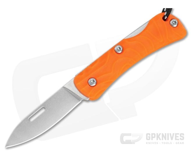 Maratac Snap Pea Precision Orange FRN 4034SS Lockback Keychain Folding Knife (1.56") - MAR-295