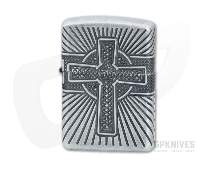 Zippo Windproof Lighter Armor 360 Celtic Cross Design 29667 - ZI-29667