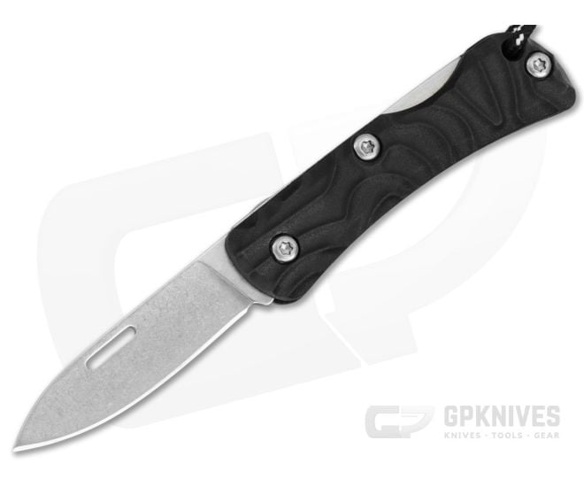 Maratac Snap Pea Precision Black FRN 4034SS Lockback Keychain Folding Knife (1.56") - MAR-296