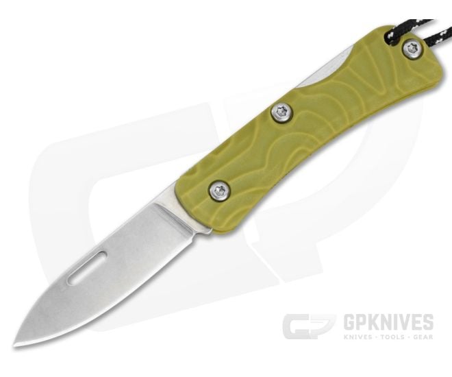 Maratac Snap Pea Precision OD Green FRN 4034SS Lockback Keychain Folding Knife (1.56") - MAR-297
