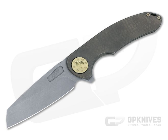 Curtiss Knives F3 Large Bronze Titanium Blasted MagnaCut Wharncliffe Flipper CK-29 - CK-29