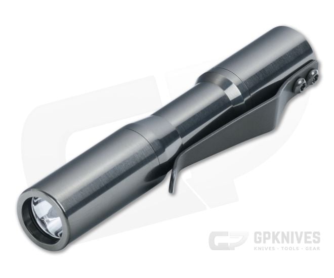 CWF Micro Click Custom Flashlight DLC Satin Titanium 5000k 219C LED CWF-029 - CWF-029