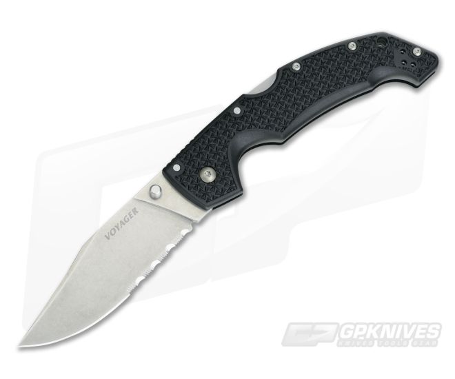 Cold Steel Large Voyager Clip Point Serrated - CS-29TLCH