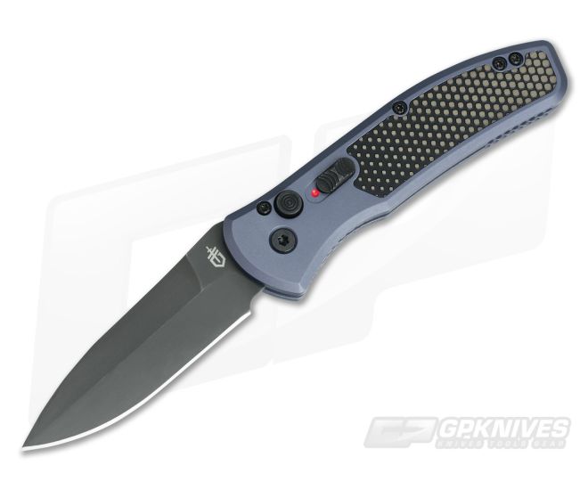Gerber Empower Blue Automatic Knife Black Armor Grip Black S30V 30-001319N - GB-30-001319N