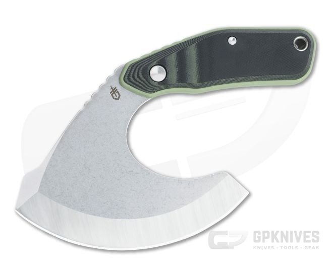 Gerber Downwind Ulu Stainless Steel Sage Green GFN G10 Fixed Fixed Blade Knife 30-001824 - GB-30-001824