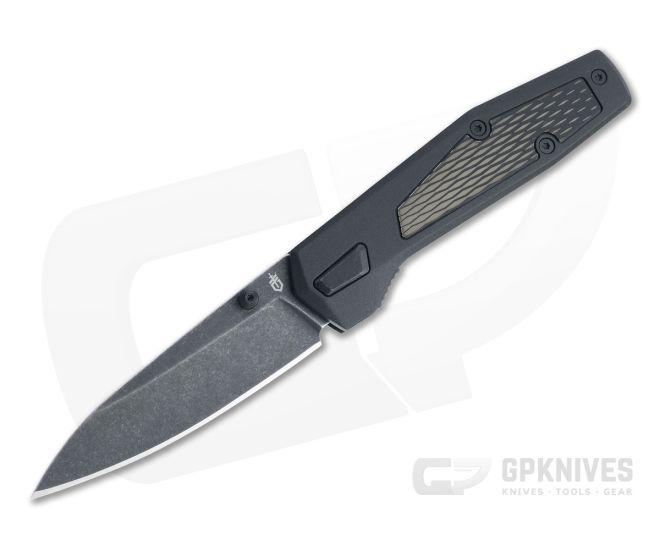 Gerber Fuse Dark Stonewashed Drop Point Black GFN Stainless Steel Liner Lock Folder 30-001874 - GB-30-001874
