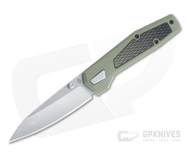 Gerber Fuse Stonewashed Drop Point Flat Sage GFN Stainless Steel Liner Lock Folder 30-001875 - GB-30-001875