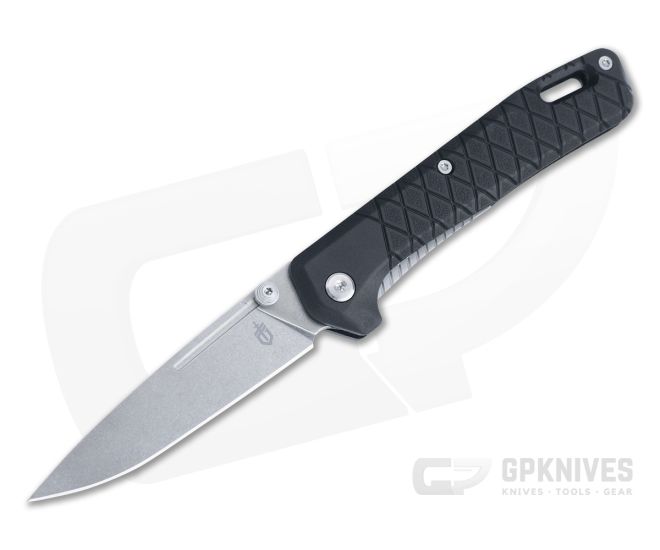 Gerber Zilch Stonewashed Stainless Steel Black GFN Liner Lock Folder 30-001878 - GB-30-001878