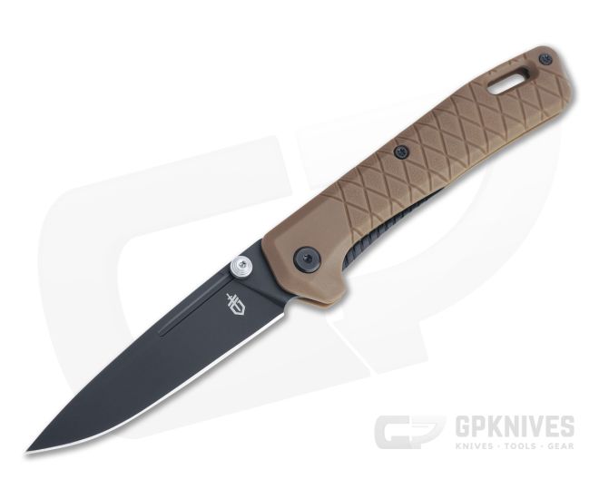 Gerber Zilch Stonewashed Black Stainless Steel Coyote Brown GFN Liner Lock Folder 30-001880 - GB-30-001880