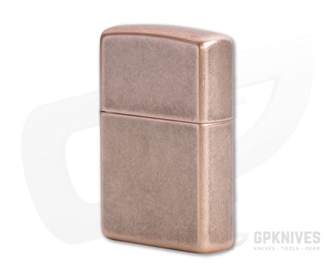 Zippo Lighter Antique Copper Flat Bottom Pipe Lighter 301FBPL - ZI-301FBPL