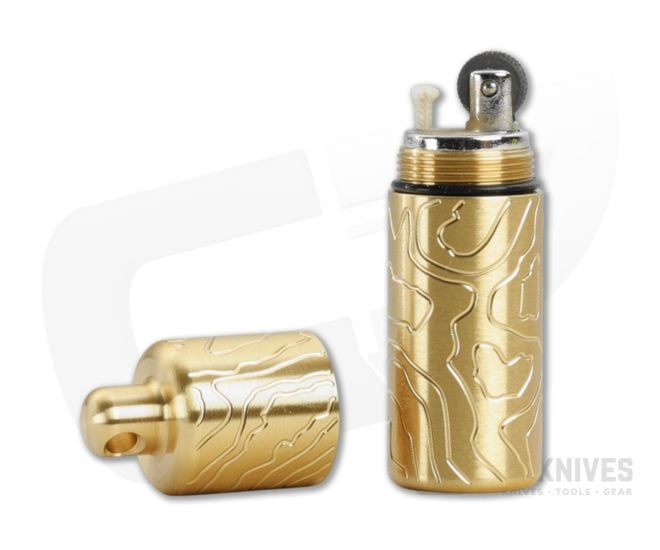 Maratac Brass XL Peanut Lighter Gen 4 - TOPO Engraved - MAR-303