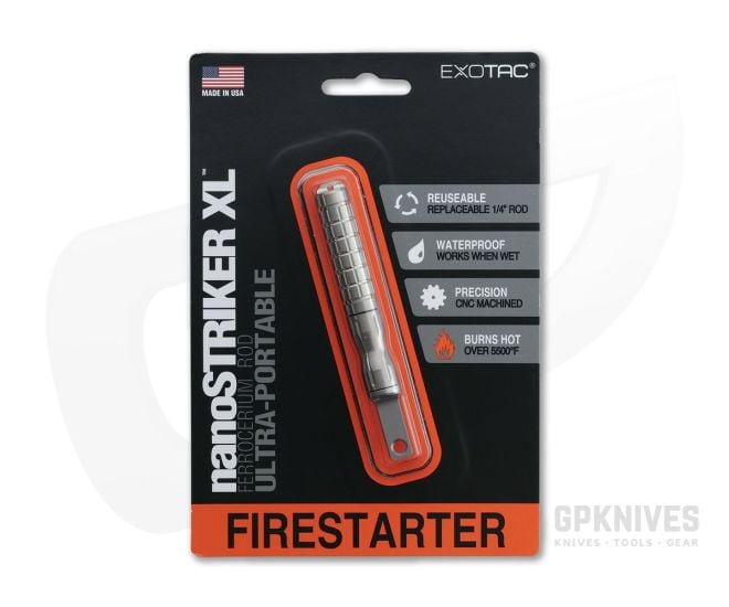 Exotac nanoSTRIKER XL Titanium Ferro Rod Fire Starter 3100-TI - EX-3100-TI